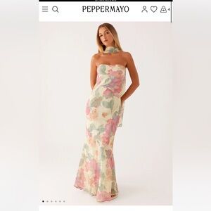 Peppermayo dress: Under The Pagoda Maxi Dress - Yellow Peony